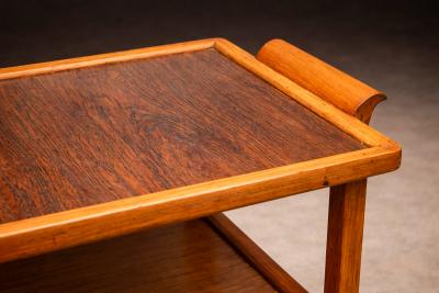 Peter Kraft Brazilian Modern Bar Cart with Adjustable Shelves Hardwood Peter Kraft 1960s