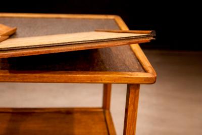 Peter Kraft Brazilian Modern Bar Cart with Adjustable Shelves Hardwood Peter Kraft 1960s