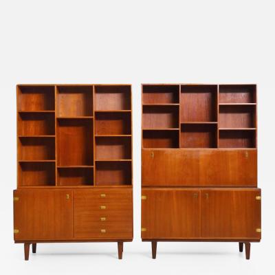 Peter L vig Nielsen Peter Lovig Nielsen A Pair of Peter Lovig Nielsen for Dansk Wall Unit Room Dividers Bookcases