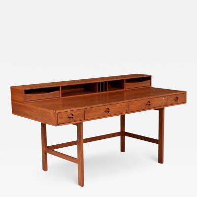 Peter L vig Nielsen Peter Lovig Nielsen Danish Modern Flip Top Partners Teak Desk by Peter L vig Nielsen