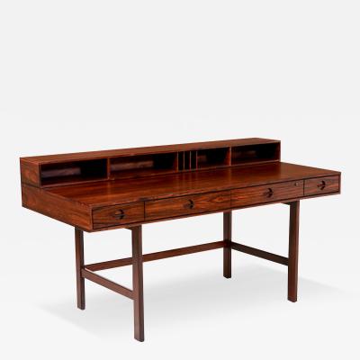 Peter L vig Nielsen Peter Lovig Nielsen Danish Modern Flip Top Rosewood Partners Desk by Peter L vig Nielsen