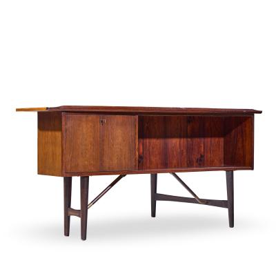Peter L vig Nielsen Peter Lovig Nielsen Peter Lovig Nielsen Mid Century Danish Rosewood Boomerang Desk