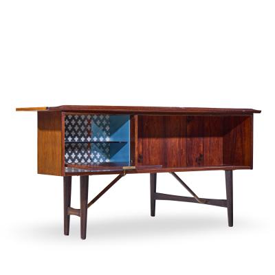 Peter L vig Nielsen Peter Lovig Nielsen Peter Lovig Nielsen Mid Century Danish Rosewood Boomerang Desk