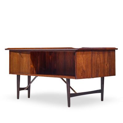 Peter L vig Nielsen Peter Lovig Nielsen Peter Lovig Nielsen Mid Century Danish Rosewood Boomerang Desk