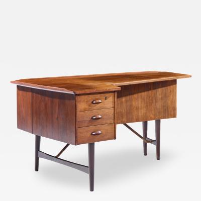 Peter L vig Nielsen Peter Lovig Nielsen Peter Lovig Nielsen Mid Century Danish Rosewood Boomerang Desk