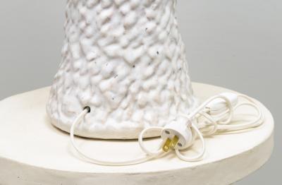 Peter Lane Pair of Bespoke Ceramic Cuneiform Up Light Lamps