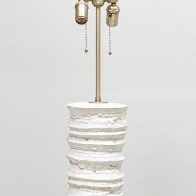 Peter Lane Pair of Bespoke Sculptural Ceramic Accordion Lamps