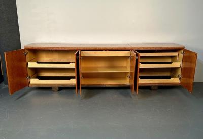 Peter Marino Modern Sideboard or Cabinet in Maple Marble and Brass Monumental