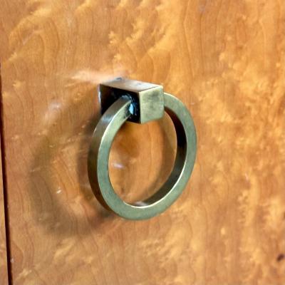 Peter Marino Modern Sideboard or Cabinet in Maple Marble and Brass Monumental