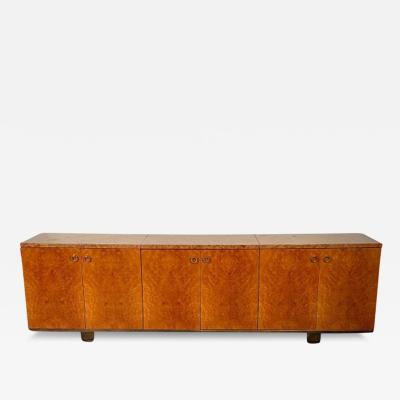 Peter Marino Modern Sideboard or Cabinet in Maple Marble and Brass Monumental