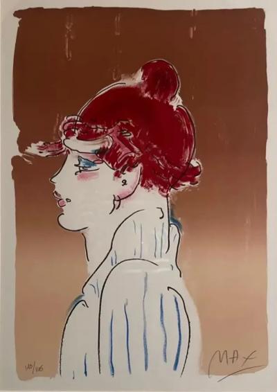 Peter Max Peter Max Color Silkscreen Girl From Ibiza Hand Signed Numbered Framed 1981