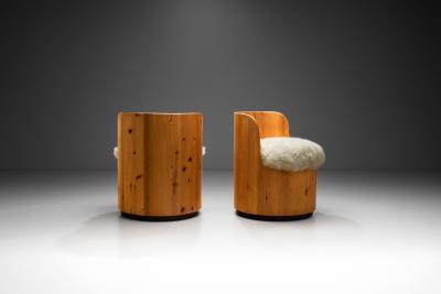 Peter Opsvik Peter Opsvik Cylindra Pine Barrel Chairs Norway 1980s