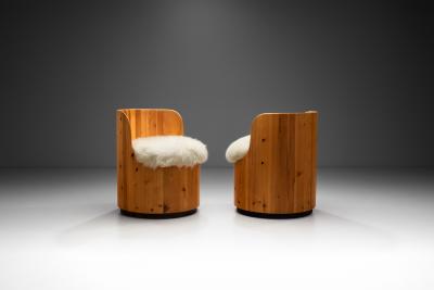 Peter Opsvik Peter Opsvik Cylindra Pine Barrel Chairs Norway 1980s