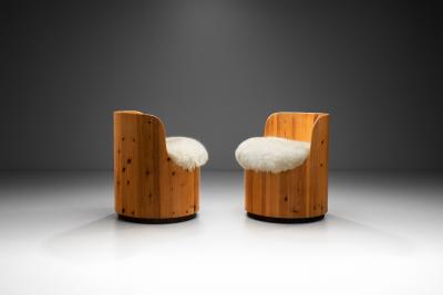 Peter Opsvik Peter Opsvik Cylindra Pine Barrel Chairs Norway 1980s