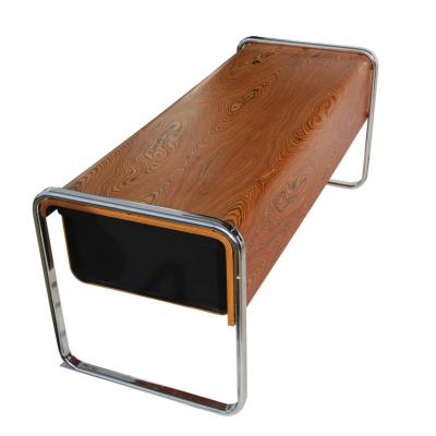Peter Protzman Peter Protzmann Zebrawood and Chrome Credenza for Herman Miller