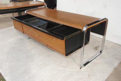 Peter Protzman Peter Protzmann Zebrawood and Chrome Credenza for Herman Miller