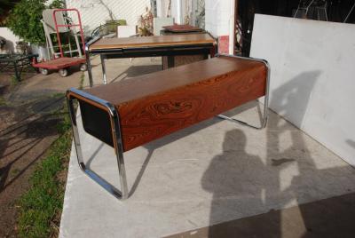Peter Protzman Peter Protzmann Zebrawood and Chrome Credenza for Herman Miller