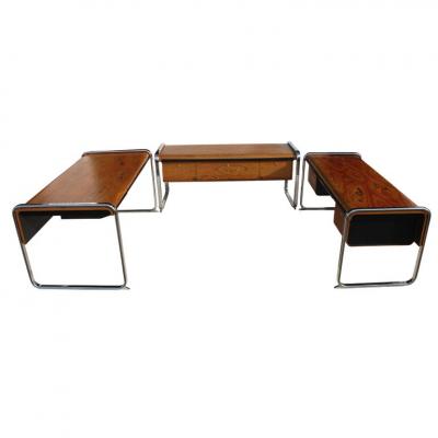 Peter Protzman Peter Protzmann Zebrawood and Chrome Credenza for Herman Miller