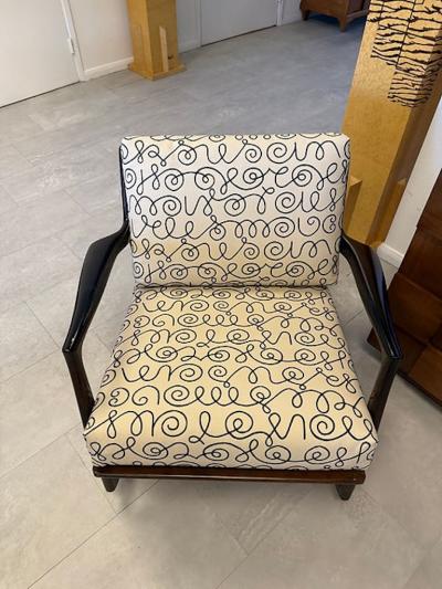 Peter Selig A Rare Danish Modern Dark Walnut Rocker Peter Selig for France and Company