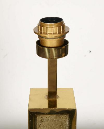 Peter Van Heeck 1970s bronze lamp with ammonite by Peter Van Heeck