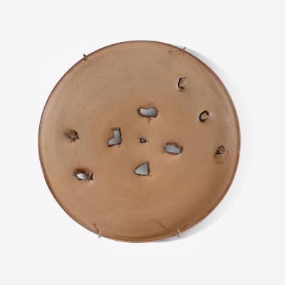 Peter Voulkos Charger with Porcelain Piercings