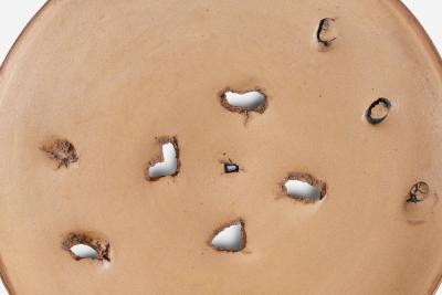 Peter Voulkos Charger with Porcelain Piercings