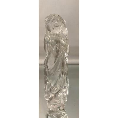 Petit Antique Chinese Rock Crystal Sculpture of a Scholar