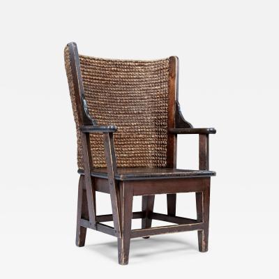 Petite Jute and Pine Scottish Orkney Chair