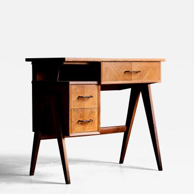 Petite Oak Desk with Campus Legs France 1960s