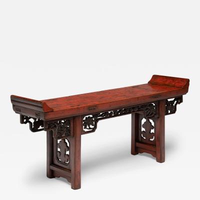 Petite Red Lacquer Altar Table