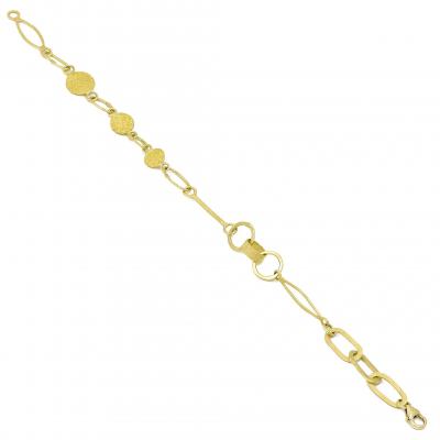 Petra Class High Karat Gold Mixed Chain Link Elements Bracelet Petra Class 2022