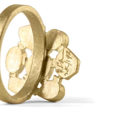 Petra Class One of a Kind Ruby 22k Gold Mosaic Ring Petra Class 2024