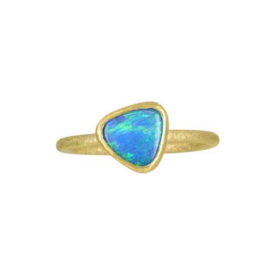 Petra Class Petra Class Australian Opal Doublet Gold Stack Ring