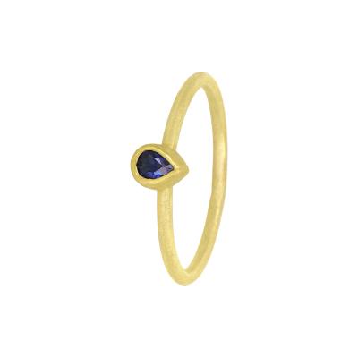 Petra Class Petra Class Faceted Blue Sapphire Gold Drop Stack Ring
