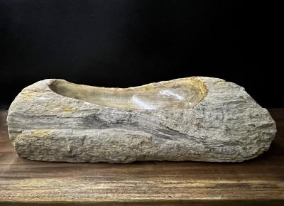 Petrified Wood Sink Organic Modern in Grey Beige Brown Tones Top Quality