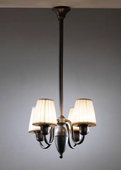 Pewter chandelier