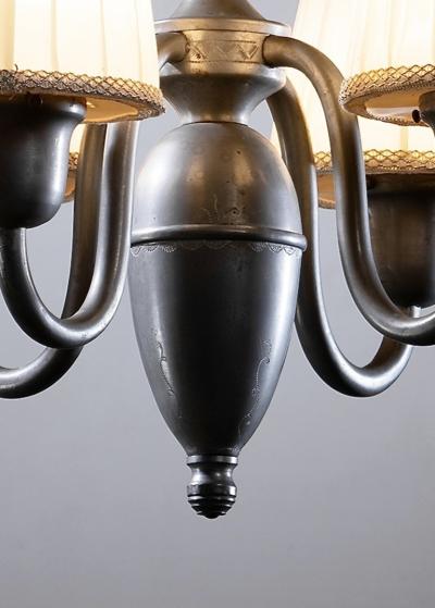 Pewter chandelier