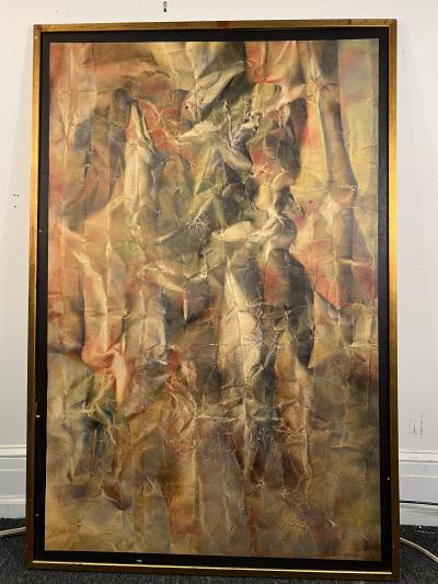 Philip Anthony Moose MID CENTURY CUBIST FISHERMANS CATCH PAINTING ON PAPER BY PHILIP MOOSE