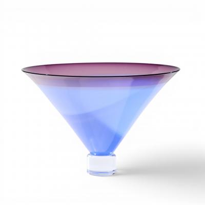 Philip Baldwin Philip Baldwin Monica Guggisberg Mid Century Blue Art Glass Vase