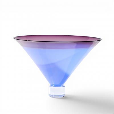 Philip Baldwin Philip Baldwin Monica Guggisberg Mid Century Blue Art Glass Vase