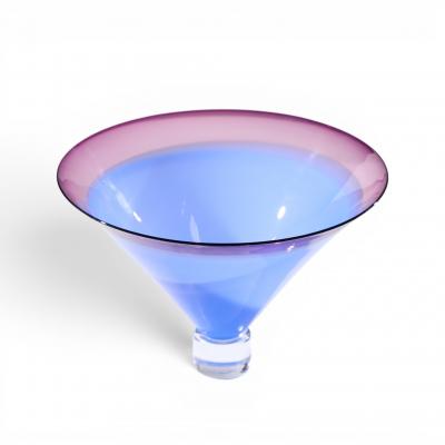 Philip Baldwin Philip Baldwin Monica Guggisberg Mid Century Blue Art Glass Vase
