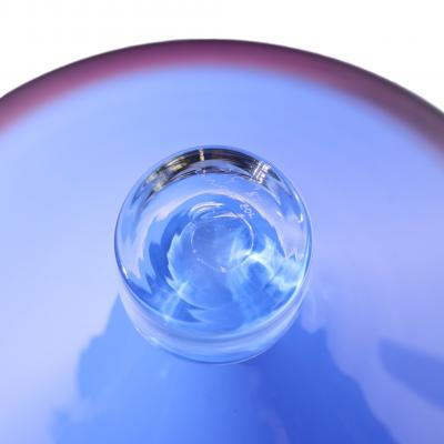 Philip Baldwin Philip Baldwin Monica Guggisberg Mid Century Blue Art Glass Vase