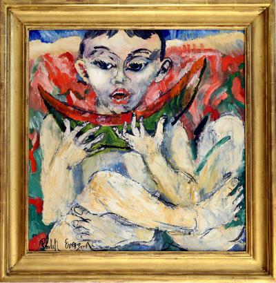 Philip Howard Evergood Untitled Boy Eating Watermelon