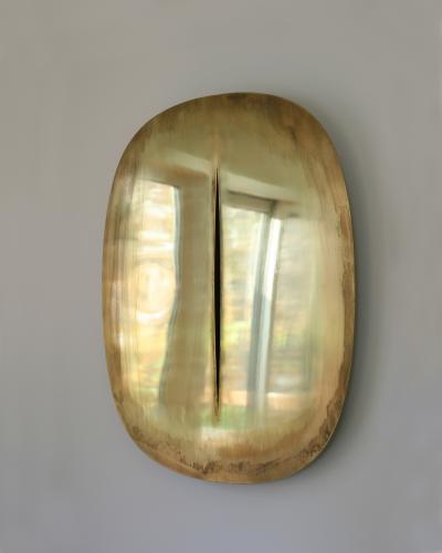 Philip Jividen American Contemporary Brass Slit Mirror