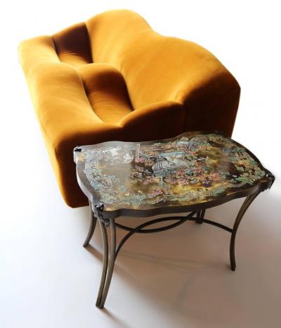 Philip Kelvin LaVerne Philip and Kelvin LaVerne Pompadour Occasional Table in Patinated Bronze