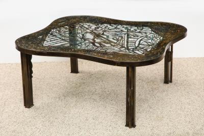 Philip Kelvin LaVerne Rare Viola Cocktail Table