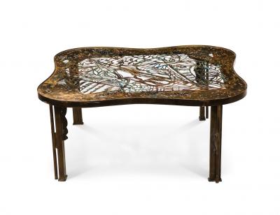 Philip Kelvin LaVerne Rare Viola Cocktail Table