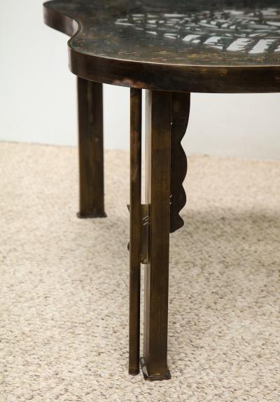 Philip Kelvin LaVerne Rare Viola Cocktail Table