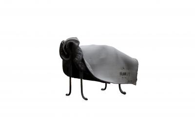 Philip Michael Wolfson TSUKOMOGAMI SHEEP bench sculpture without bronze horns