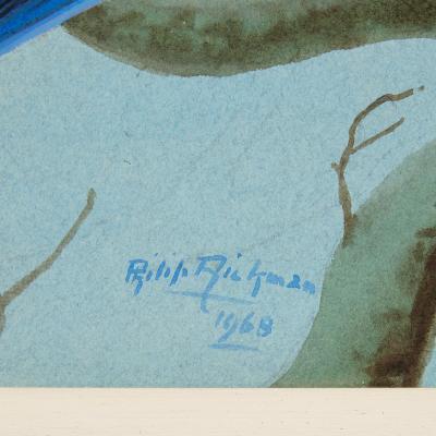 Philip Rickman Set of Five Ornithological Watercolours of Rosellas By Rickman Philip